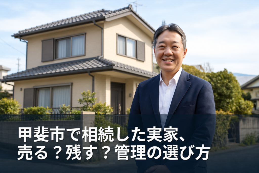 甲斐市で相続した実家をどうする？売却・管理の選び方
