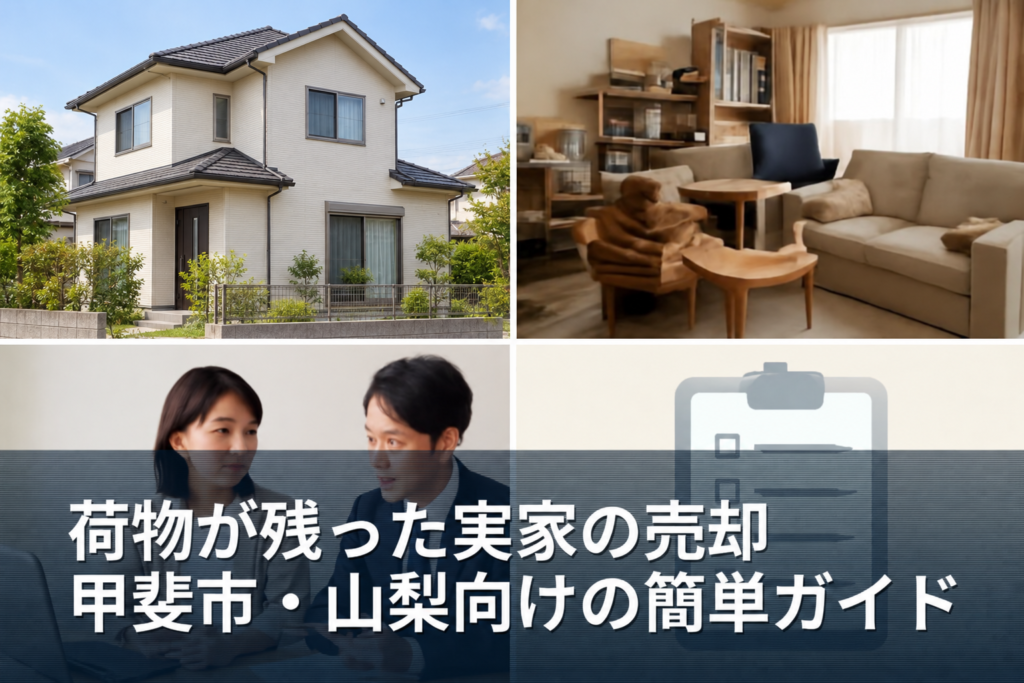荷物が残った実家の売却ガイド｜甲斐市・山梨で選ぶ方法