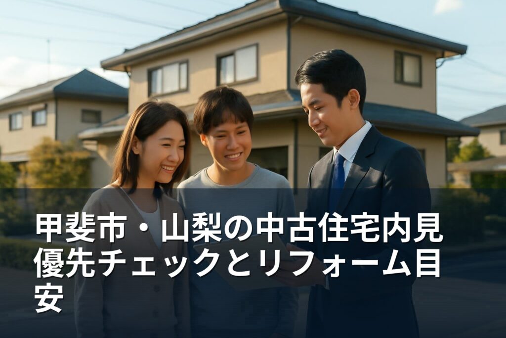 甲斐市・山梨で中古住宅の内見チェックリスト｜価格とリフォーム目安