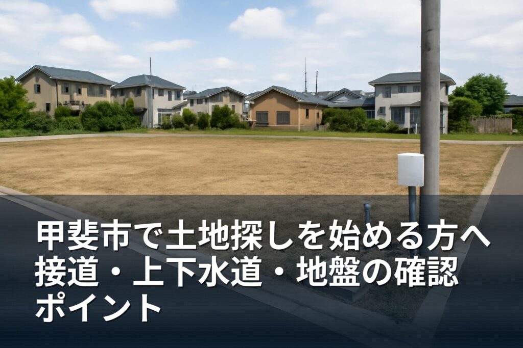 土地探しチェックリスト：甲斐市で建てる前に必ず確認する項目