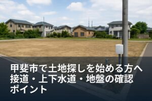 土地探しチェックリスト：甲斐市で建てる前に必ず確認する項目