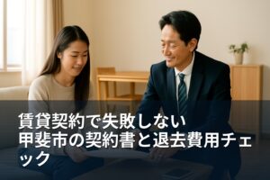 賃貸契約で失敗しないために：確認したい契約書と退去費用