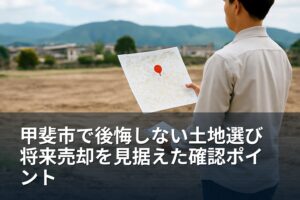 甲斐市で後悔しない！将来売却も見据えた土地選びの確認ポイント