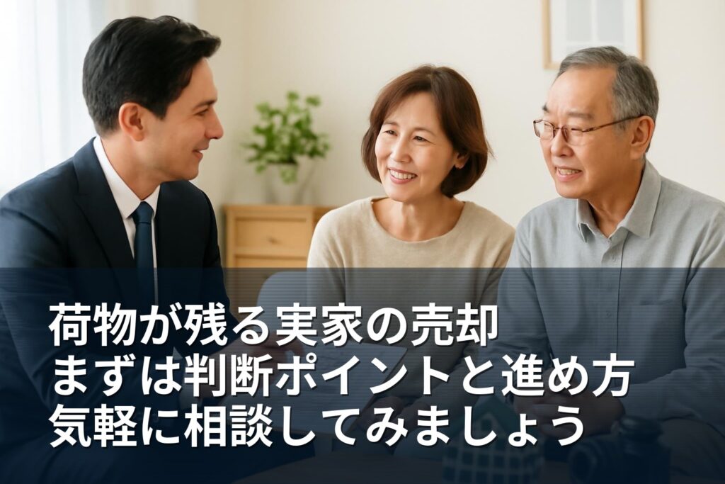 荷物が残った実家を売る前に確認したい判断と進め方