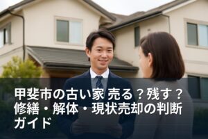 甲斐市で古い家を売るか残すか？修繕・解体・現状売却の判断ガイド