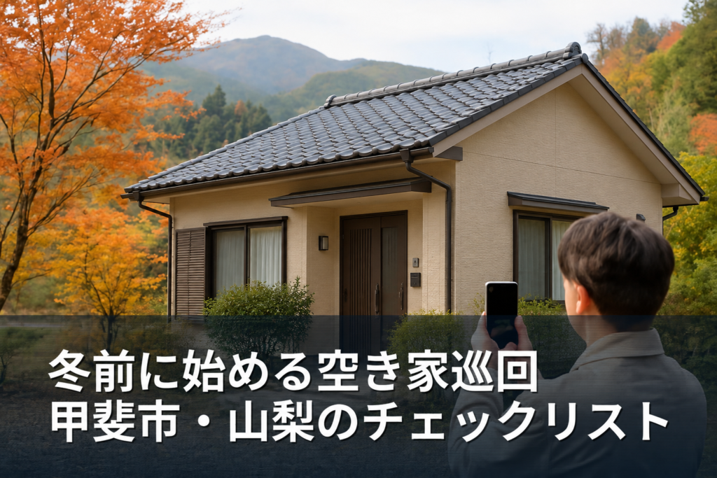 甲斐市・山梨で始める空き家定期巡回と冬支度