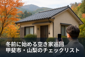 甲斐市・山梨で始める空き家定期巡回と冬支度