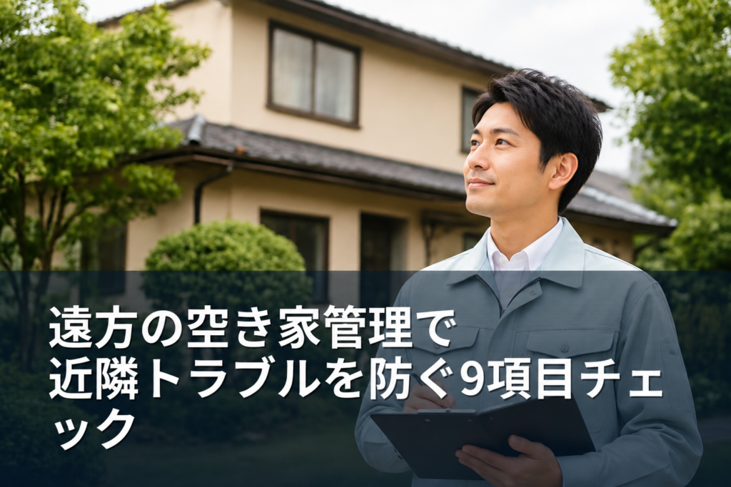 遠方の空き家管理で近隣トラブルを防ぐ9項目チェック